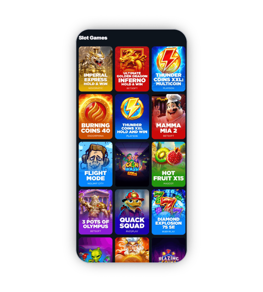 LuckLeopard Casino games catalogue with slot tiles from Endorphina, Hacksaw Gaming, BGaming, Yggdrasil and Nolimit City